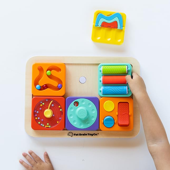 Fat Brain Toys PlayTab Tile Assortment Set 4 – Customizable Sensory Tiles