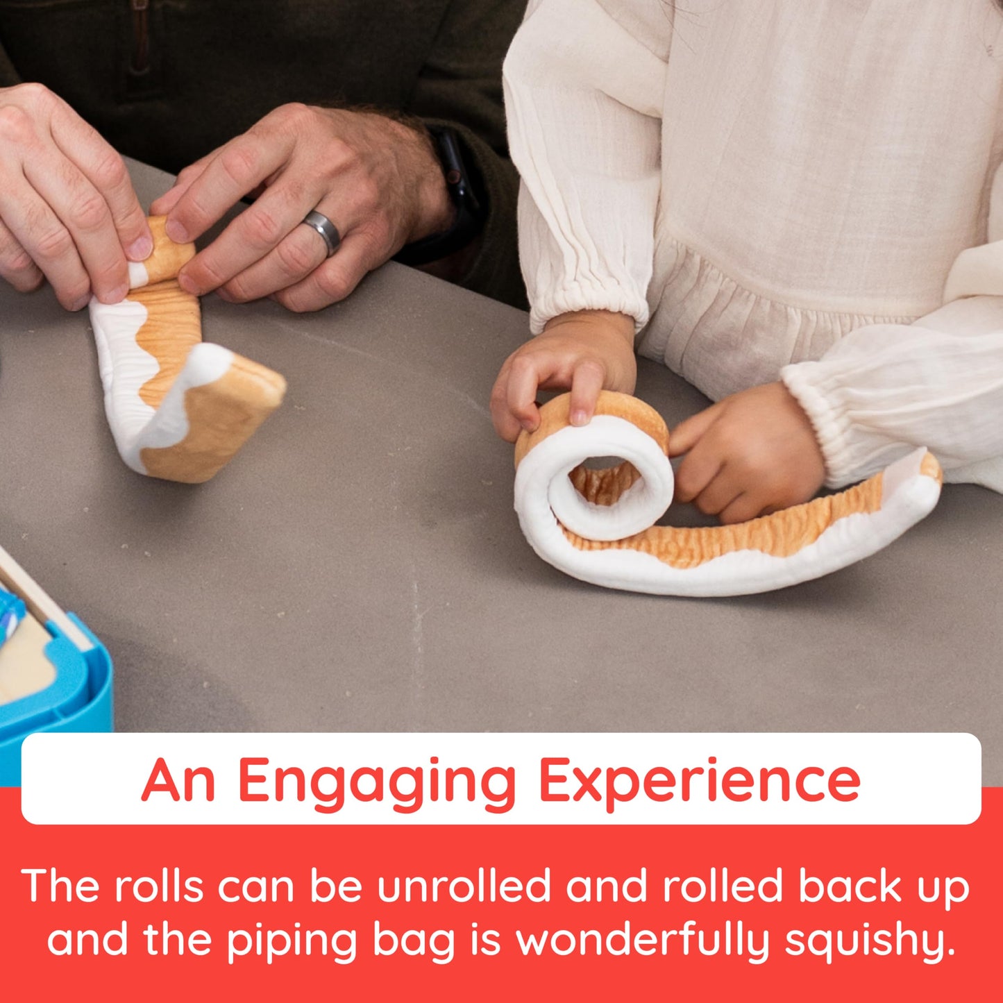 Fat Brain Toys Pretendables Cinnamon Roll Set – Pretend Play Food for Kids Aged 3-7