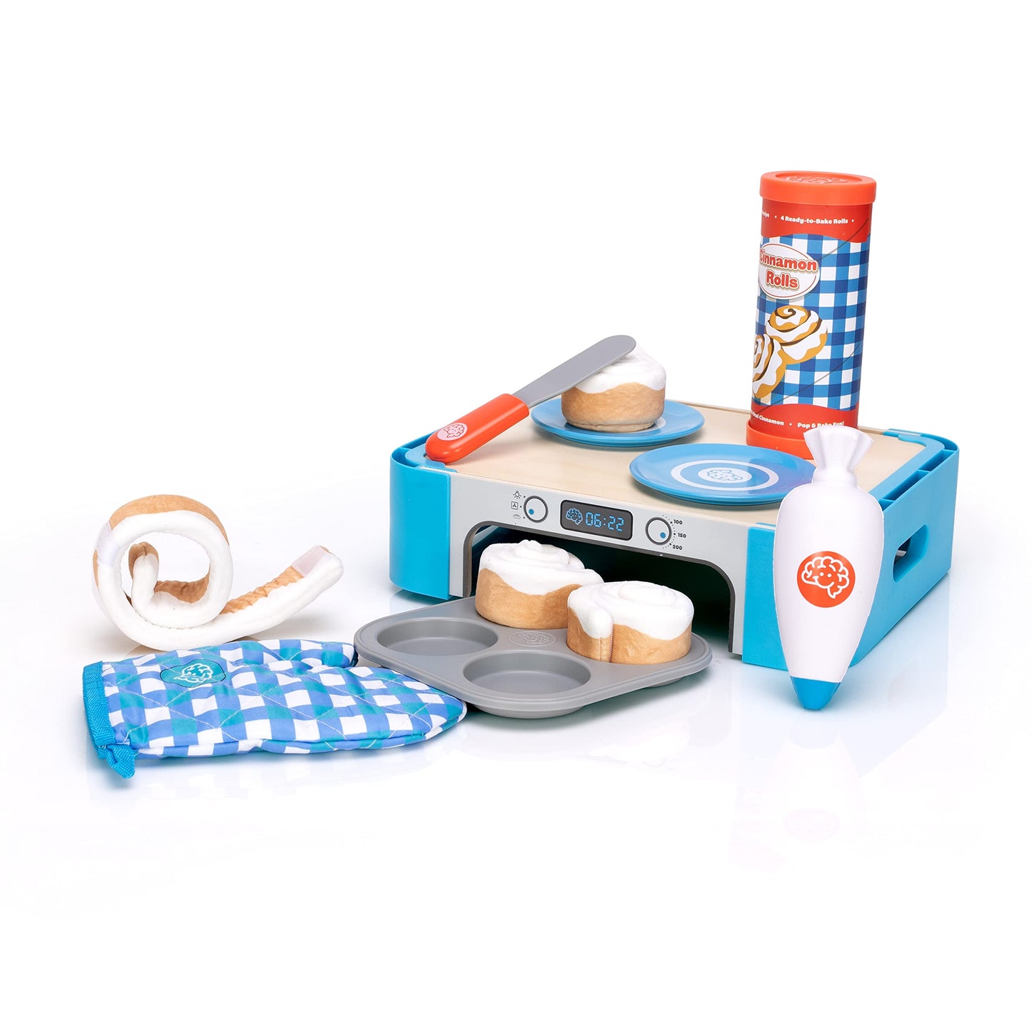 Fat Brain Toys Pretendables Cinnamon Roll Set – Pretend Play Food for Kids Aged 3-7