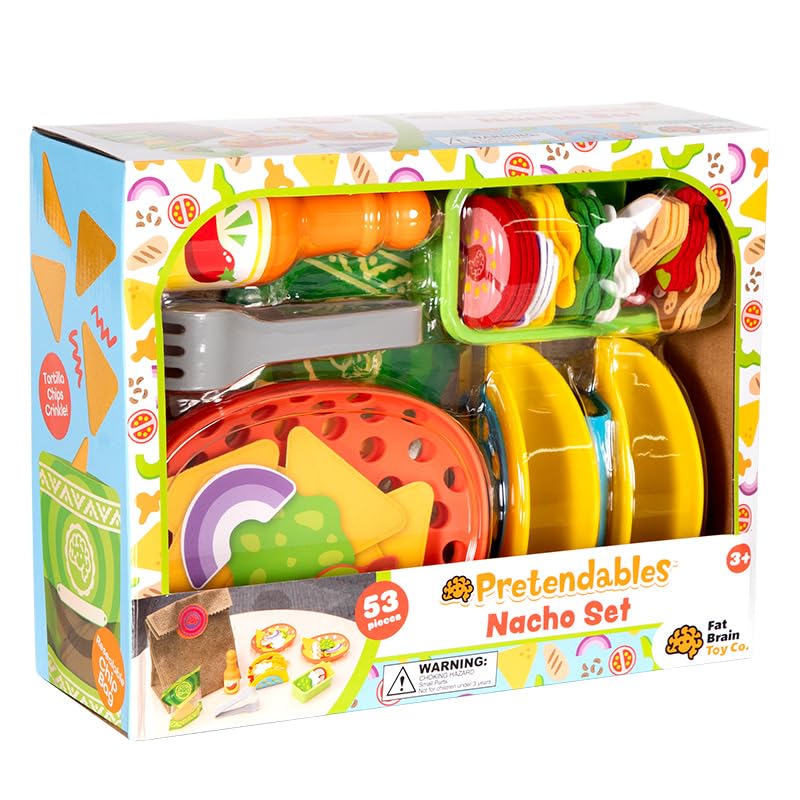 Fat Brain Toys Pretendables Nacho Set – Pretend Playset with Storage