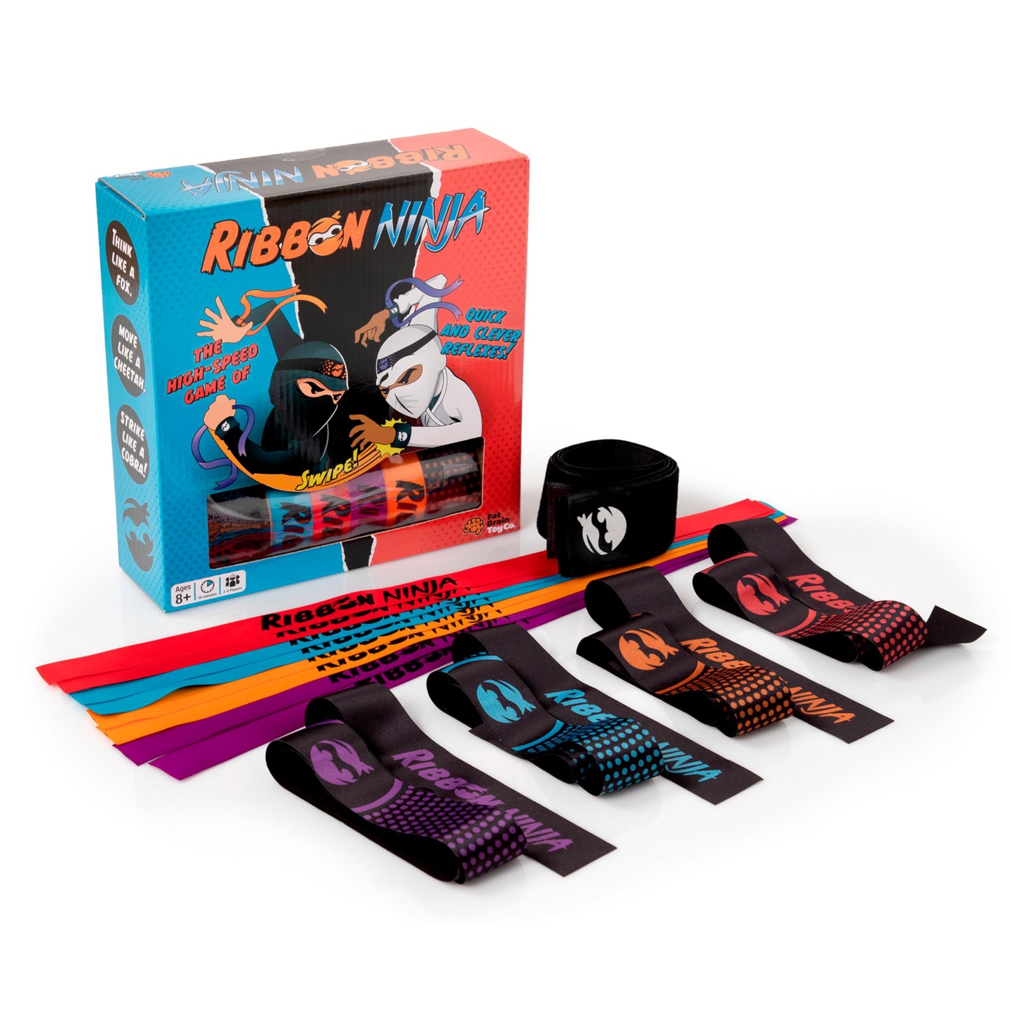 Fat Brain Toys Ribbon Ninja Game – Active Ribbon-Snatching Ninja Toy for Kids & Teens