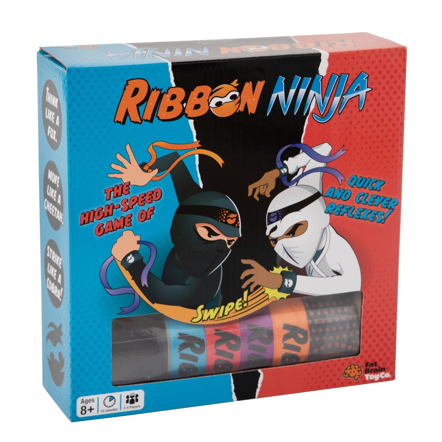 Fat Brain Toys Ribbon Ninja Game – Active Ribbon-Snatching Ninja Toy for Kids & Teens