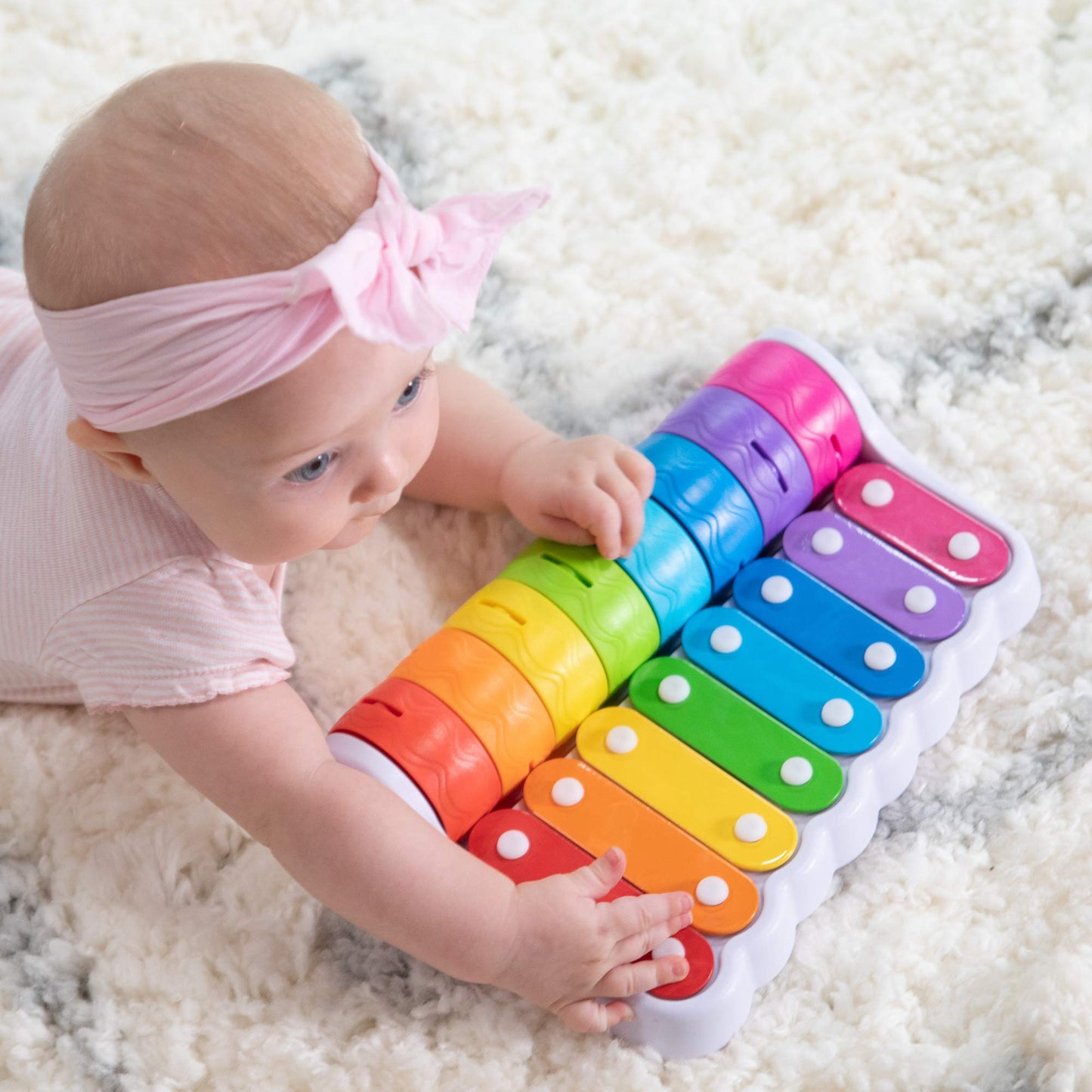 Fat Brain Toys Rock N Roller Piano - Musical Bells for Babies & Toddlers