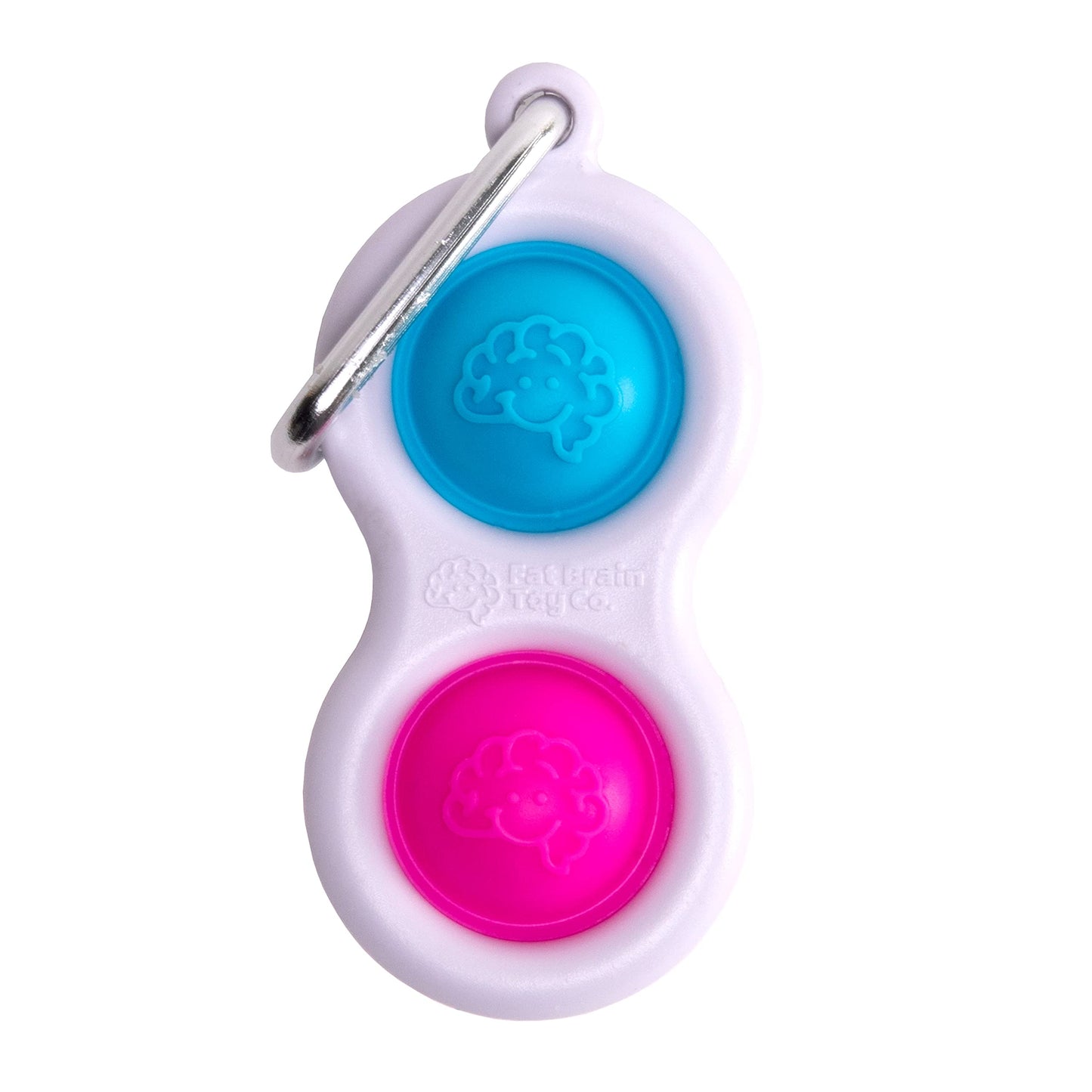 Fat Brain Toys Simpl Dimpl - Blue/Pink | Silent, Portable Fidget Toy for Focus and Calm