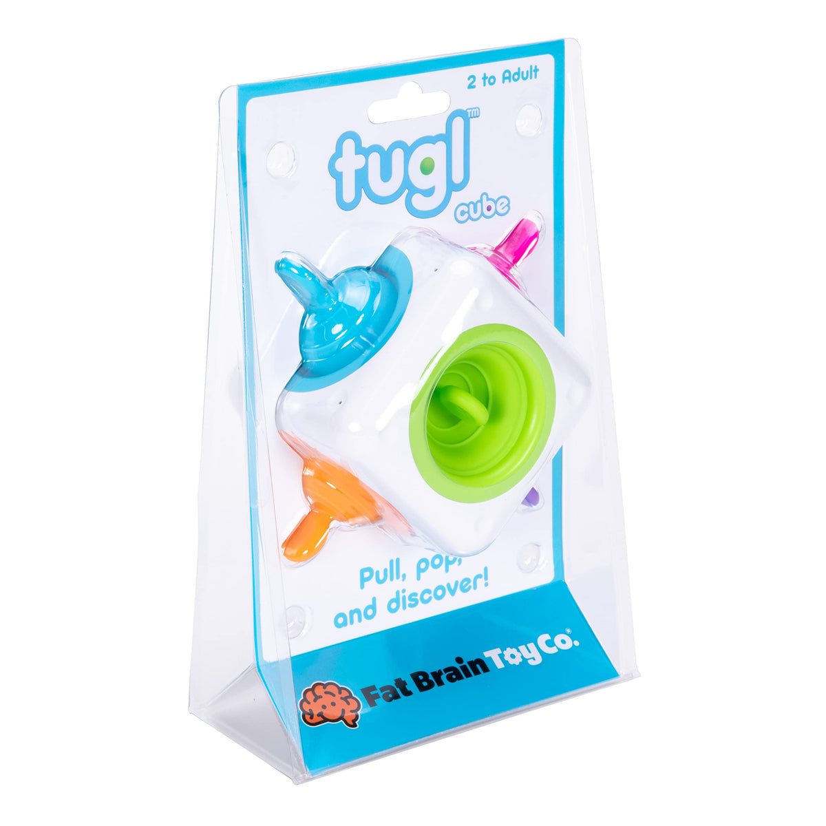 Fat Brain Toys Tugl Cube Popping Fidget Toy – Portable Sensory Cube for All Ages