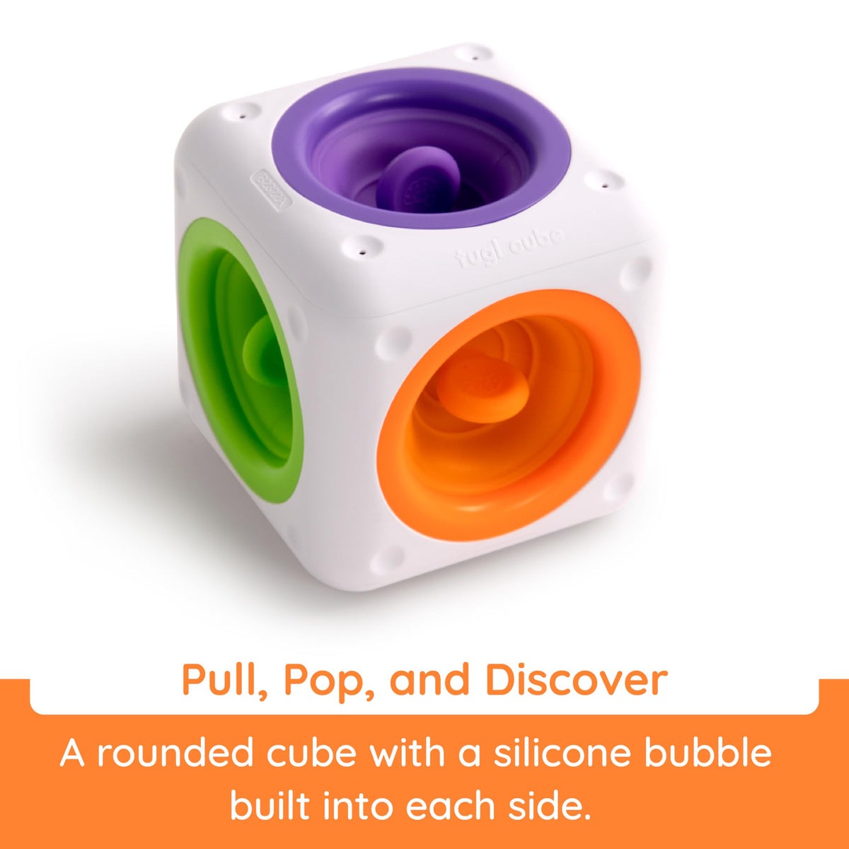 Fat Brain Toys Tugl Cube Popping Fidget Toy – Portable Sensory Cube for All Ages
