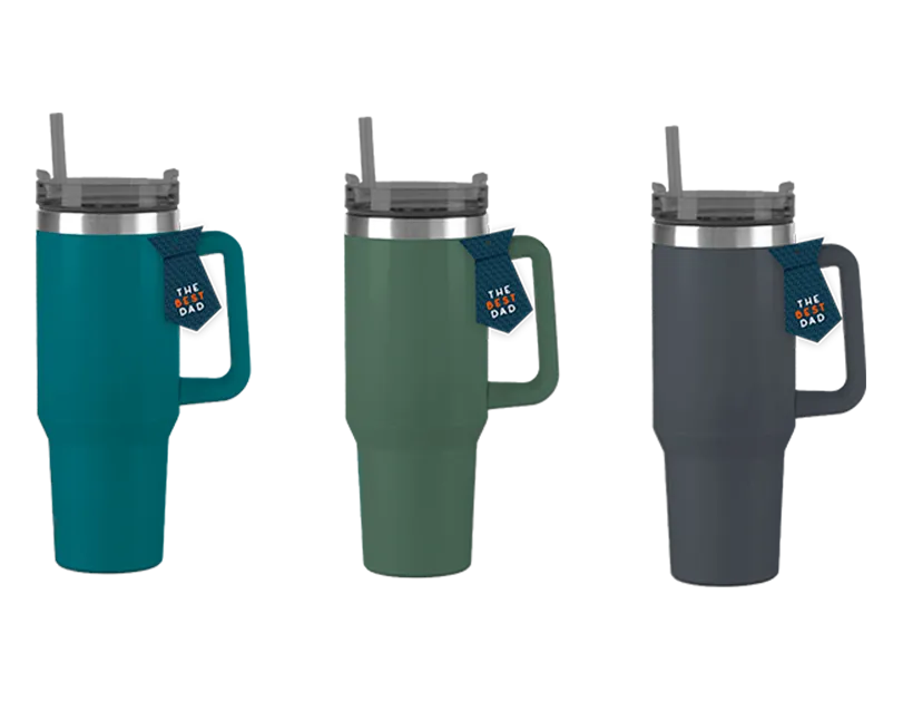 Double Walled Tumbler With Straw And Handle   one  at random