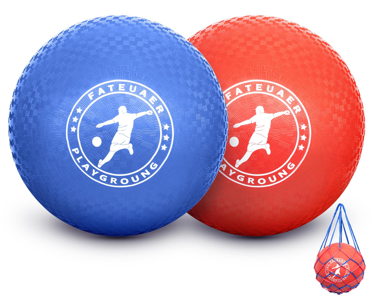 FATEUAER 10 Inch Kickball Set – Durable Outdoor Balls with Carry Bag for Kids and Adults