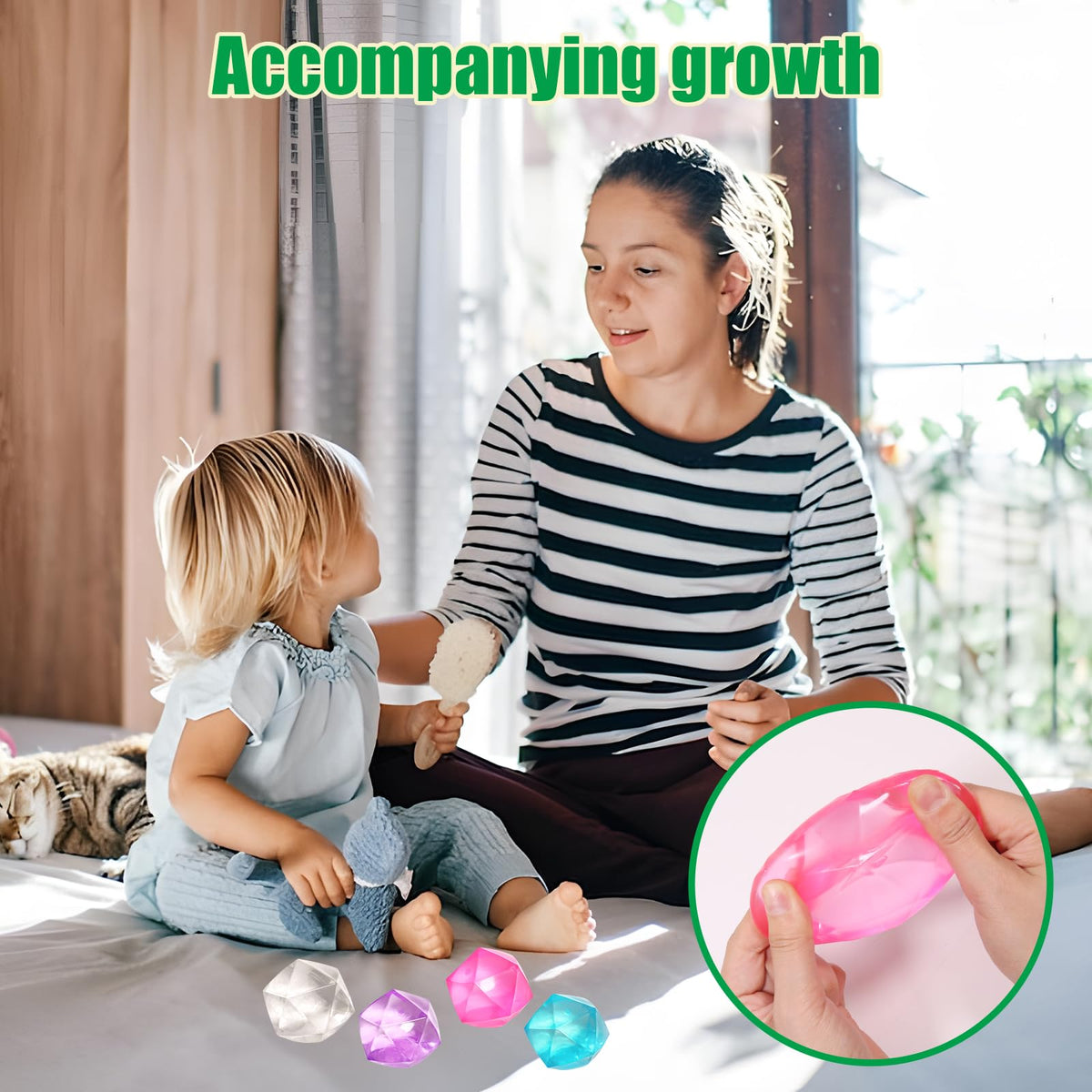 FauKait Pink 2.45 Stress Cube – Portable Diamond Malt Sugar Fidget Ball