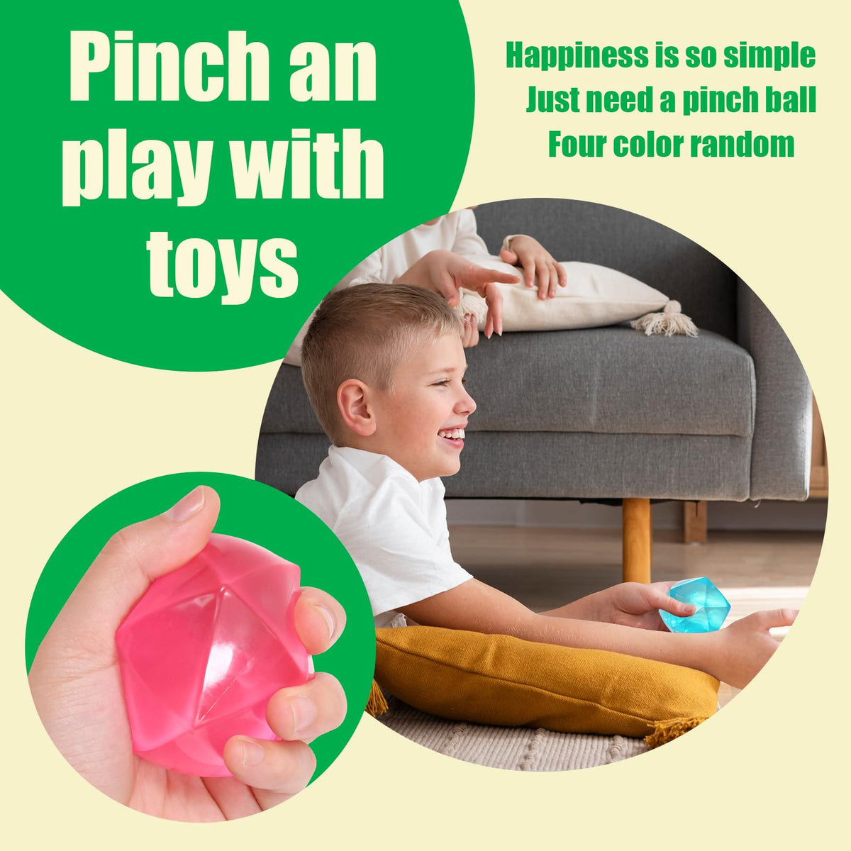FauKait Pink 2.45 Stress Cube – Portable Diamond Malt Sugar Fidget Ball