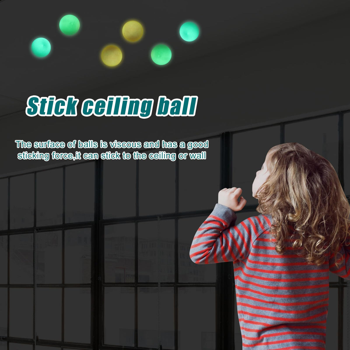 FauKait 3-Pack Dream Balls – Glow-in-the-Dark Ceiling Sticky Balls for ASMR & Stress Relief