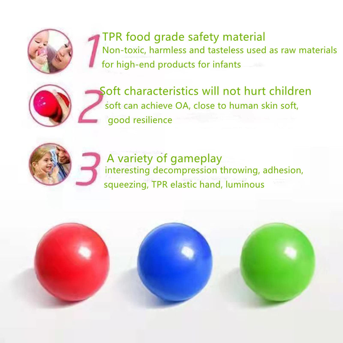 FauKait 3-Pack Dream Balls – Glow-in-the-Dark Ceiling Sticky Balls for ASMR & Stress Relief