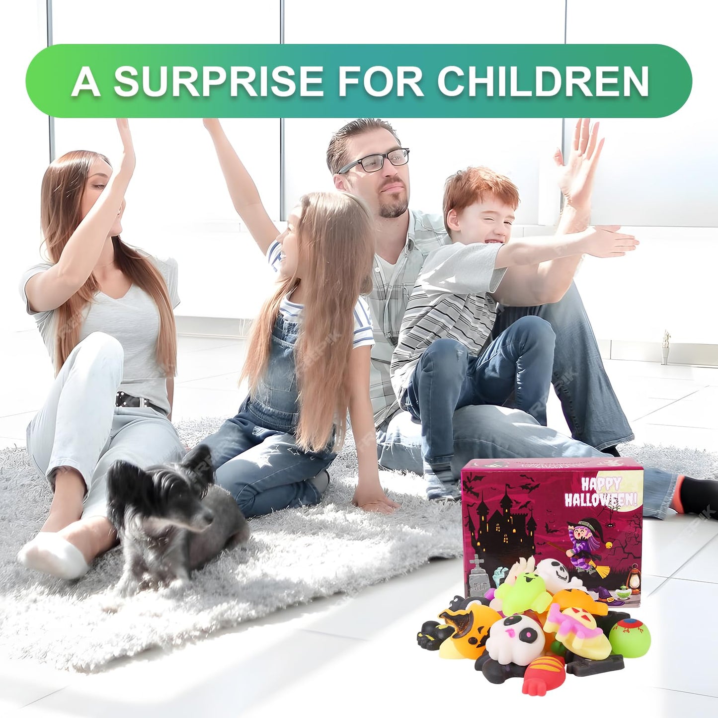 Faukait 32 Pcs Halloween Mochi Squishy Toys – Party Favors, Goodie Bags & Classroom Prizes