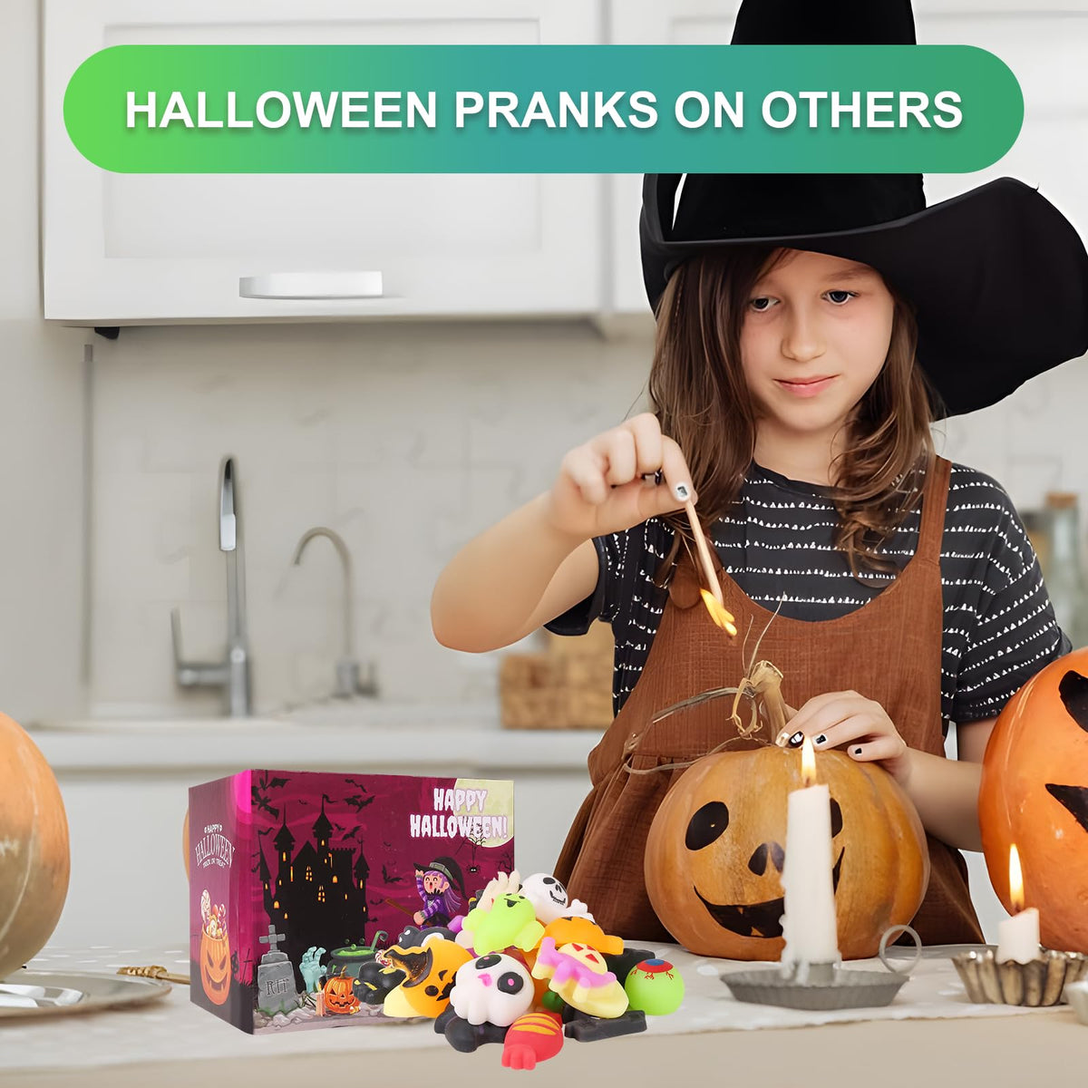 Faukait 32 Pcs Halloween Mochi Squishy Toys – Party Favors, Goodie Bags & Classroom Prizes