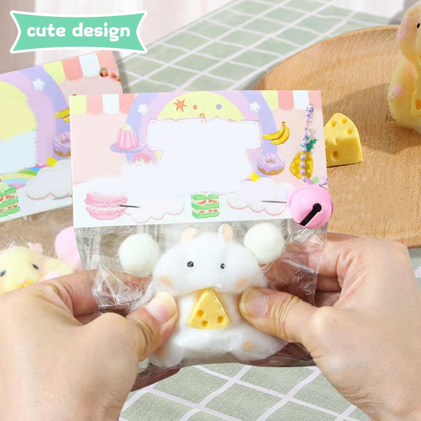 FauKait 2-Pack Squishy Hamster Toys – 3-Inch Soft Squeeze, Fidget & Stress Relief for Kids & Adults