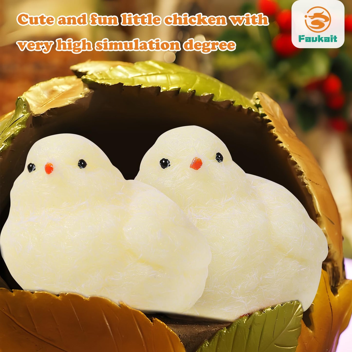 FauKait 3pcs Handmade Chick Squeeze Toys – Ultra Soft Silicone Squishies