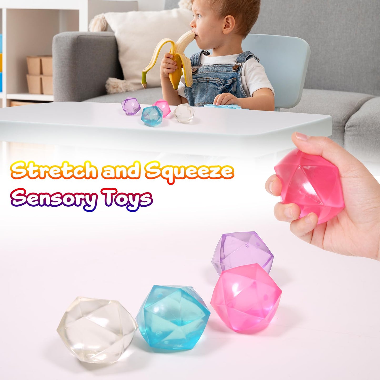 FauKait 1pc Big 2.45 Random Color Stress Cube – Portable Squishy Fidget Toy