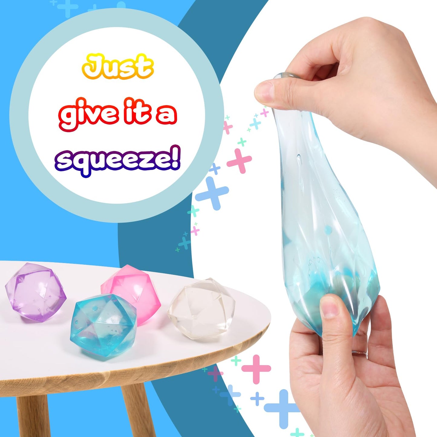 FauKait 1pc Big 2.45 Random Color Stress Cube – Portable Squishy Fidget Toy