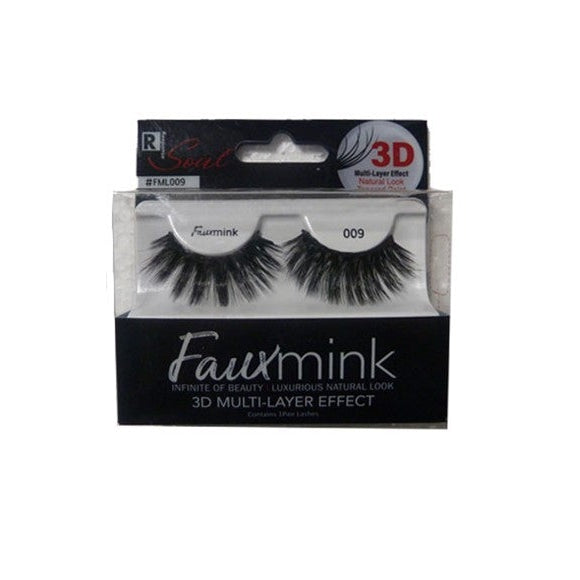 Response Soul Faux Mink 3D Effect Eyelash 009 - Voluminous & Natural-Looking 3D Faux Mink Lashes (1 Pair)