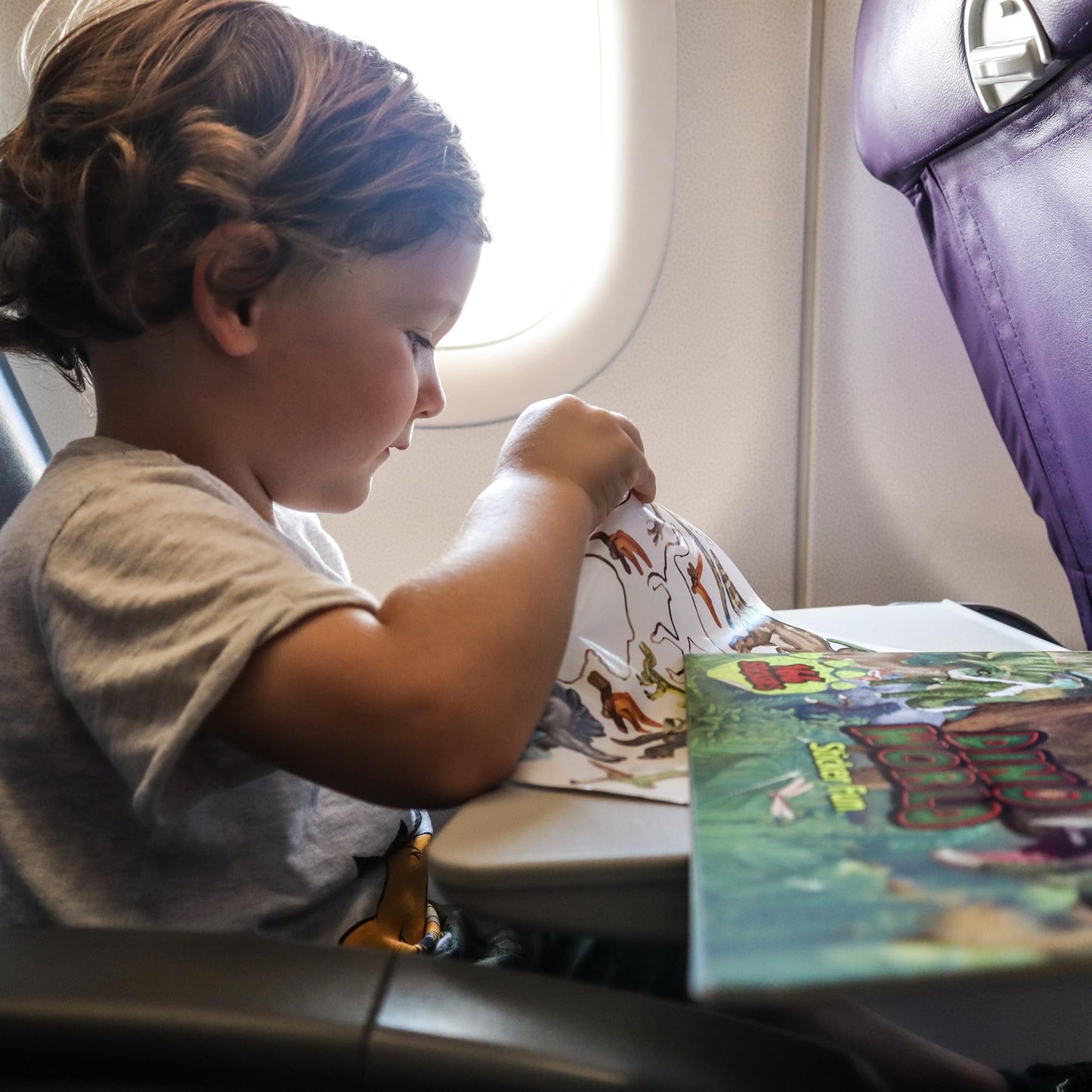 FAVORGEAR Reusable Puffy Sticker Book for Kids – 80+ Restickable Stickers | Travel Toy