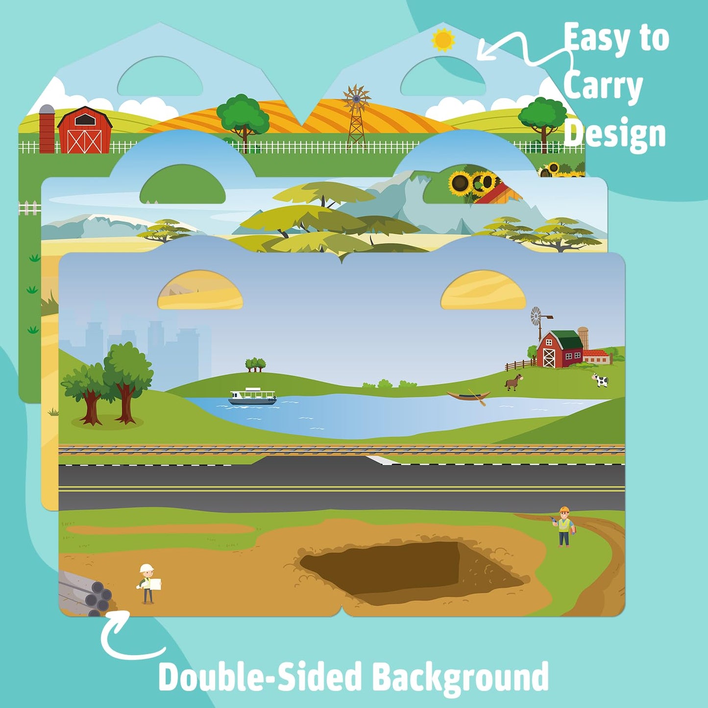 FAVORGEAR Reusable Puffy Sticker Book for Kids – 80+ Restickable Stickers | Travel Toy