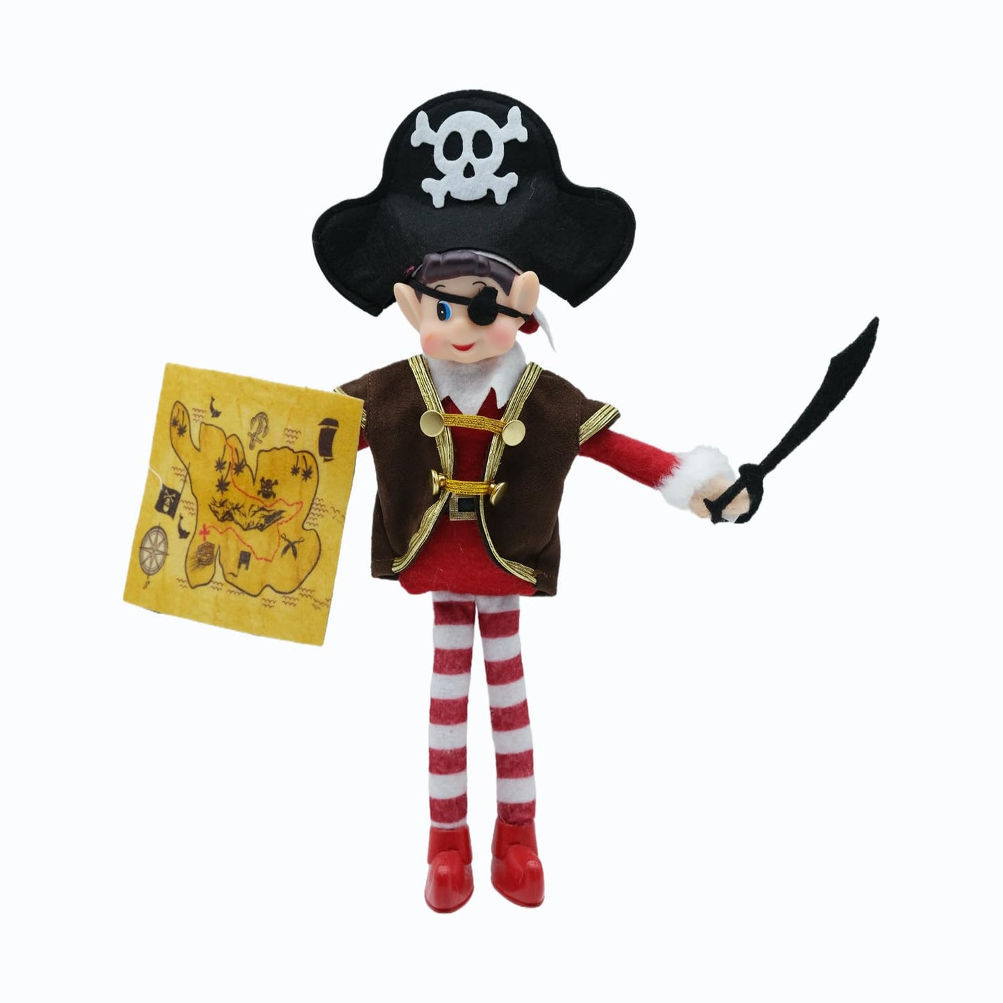 Fayelfland Pirate Set Couture for 12-inch Elf Dolls | Easy Dress-Up Toy Accessory