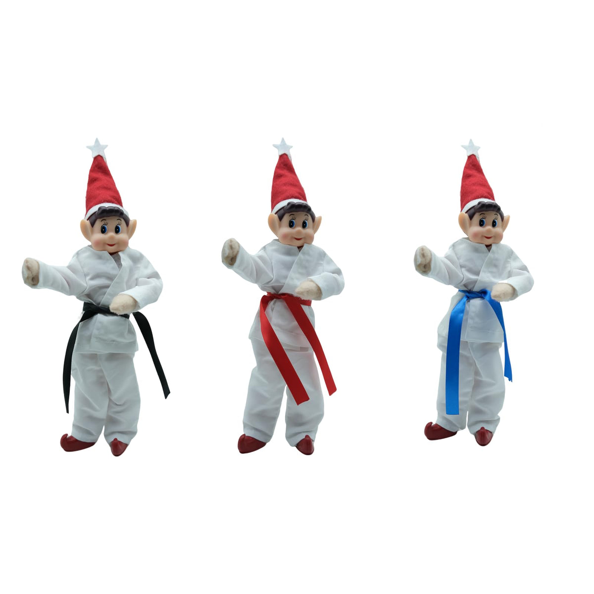 Fayelfland Taekwondo Couture for 12-Inch Elf Dolls – Easy Wear, 3 Belt Colors, Doll Not Included