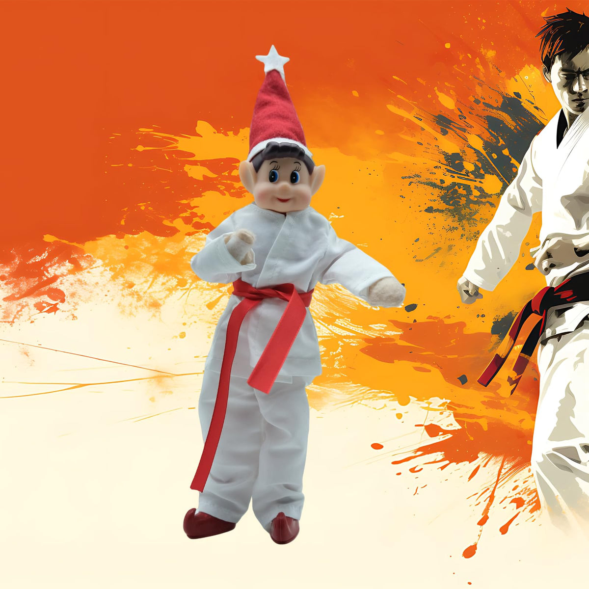 Fayelfland Taekwondo Couture for 12-Inch Elf Dolls – Easy Wear, 3 Belt Colors, Doll Not Included