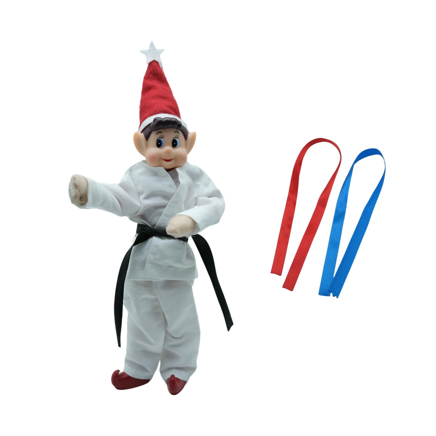 Fayelfland Taekwondo Couture for 12-Inch Elf Dolls – Easy Wear, 3 Belt Colors, Doll Not Included