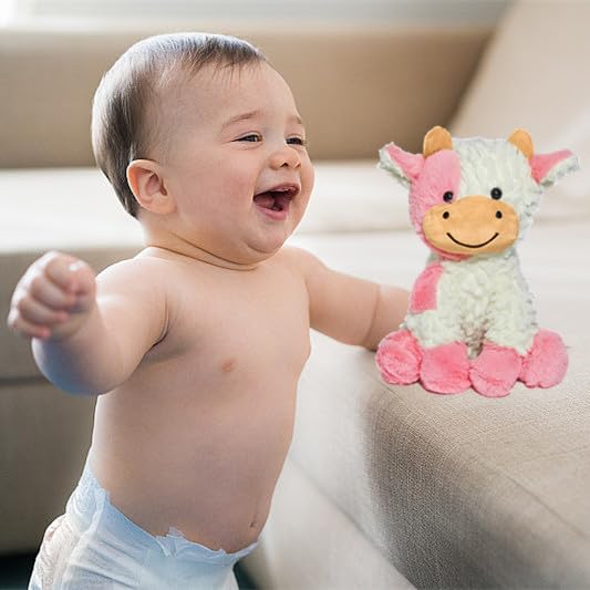 FAYUAKU 9-Inch Cow Plush Stuffed Animal – Soft, Huggable Toy for Kids