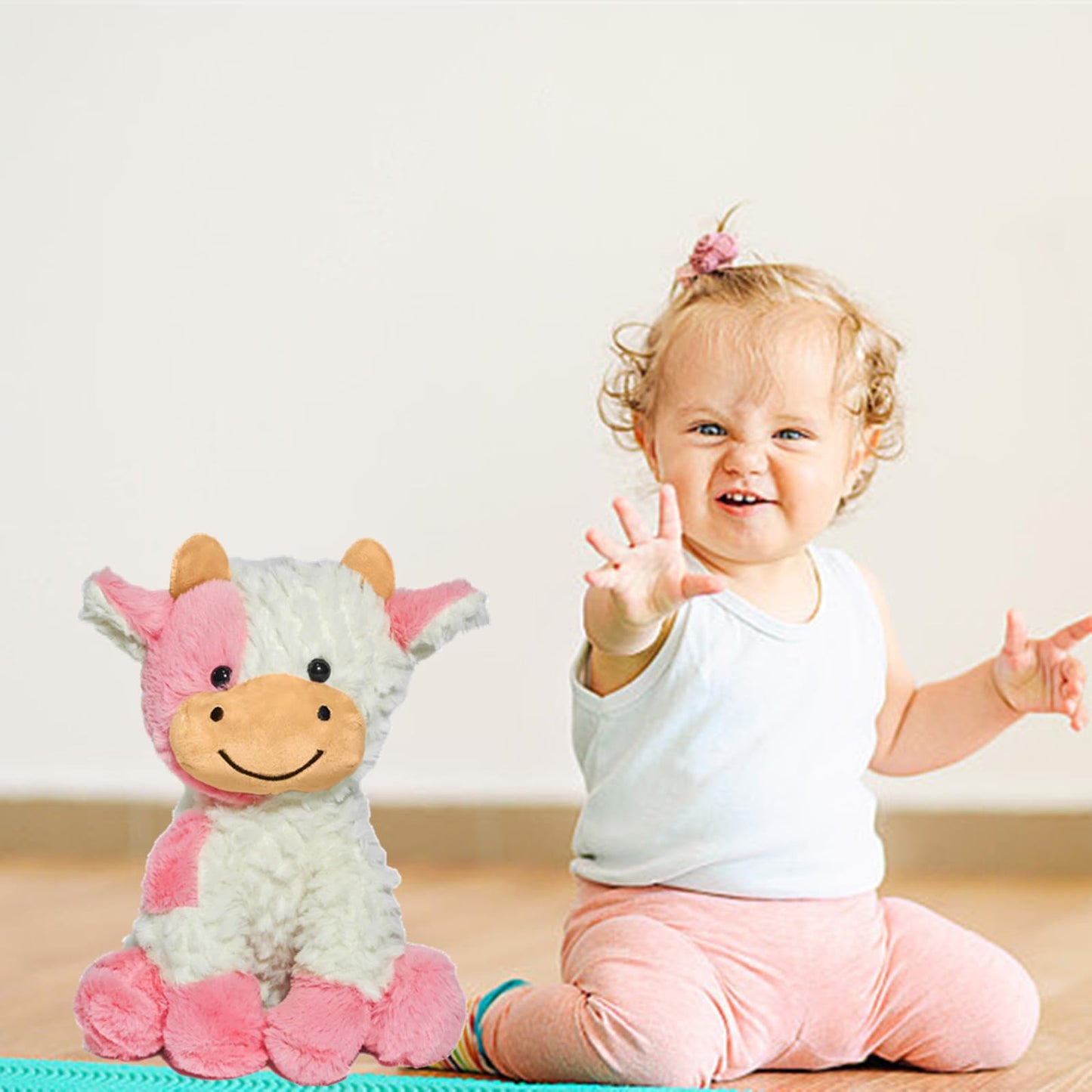 FAYUAKU 9-Inch Cow Plush Stuffed Animal – Soft, Huggable Toy for Kids