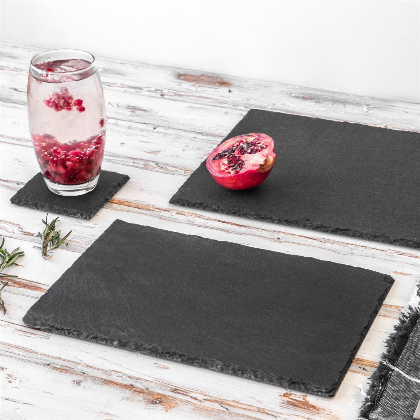 30cm x 20cm Rectangle Slate Placemats - Pack of Six