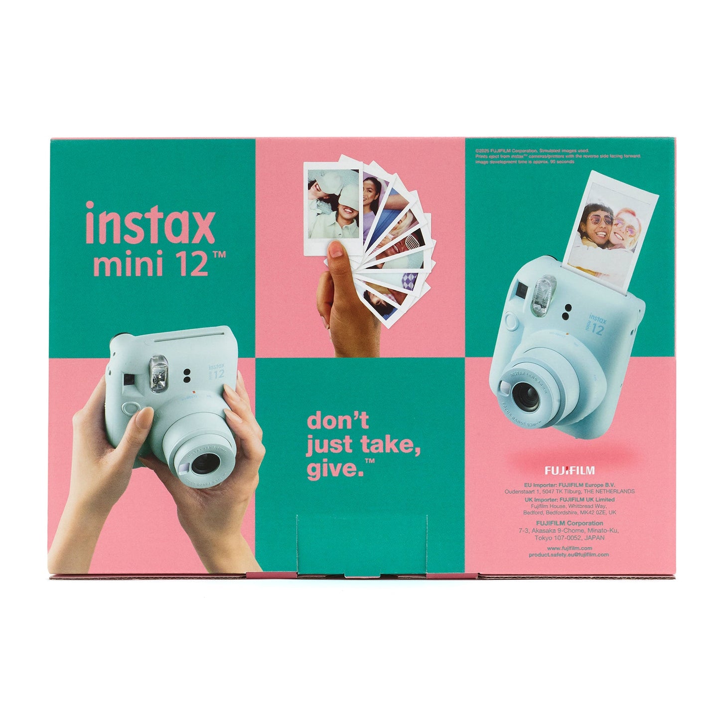 Fujifilm Instax Mini 12 Instant Camera with Case, Album, Film & Stickers - Mint Green