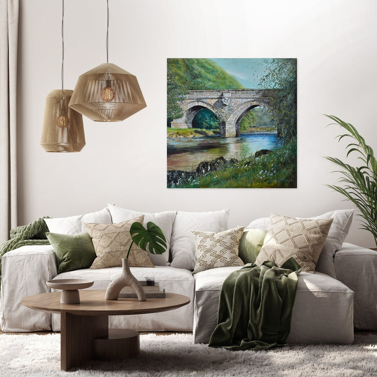 River Wharfe Stonework Canvas