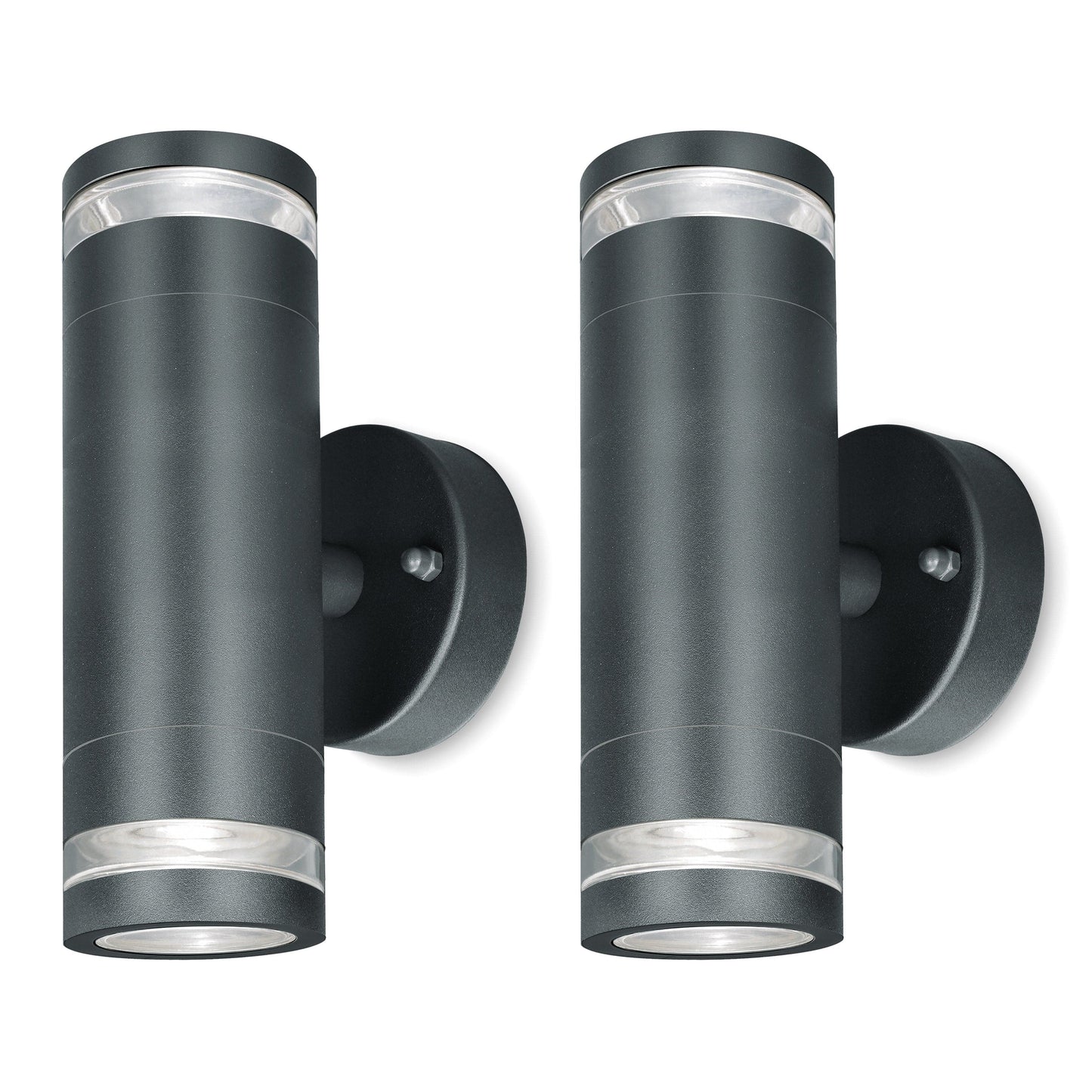 4lite Marinus GU10 Bi-Directional Outdoor Wall Light without PIR - Anthracite
