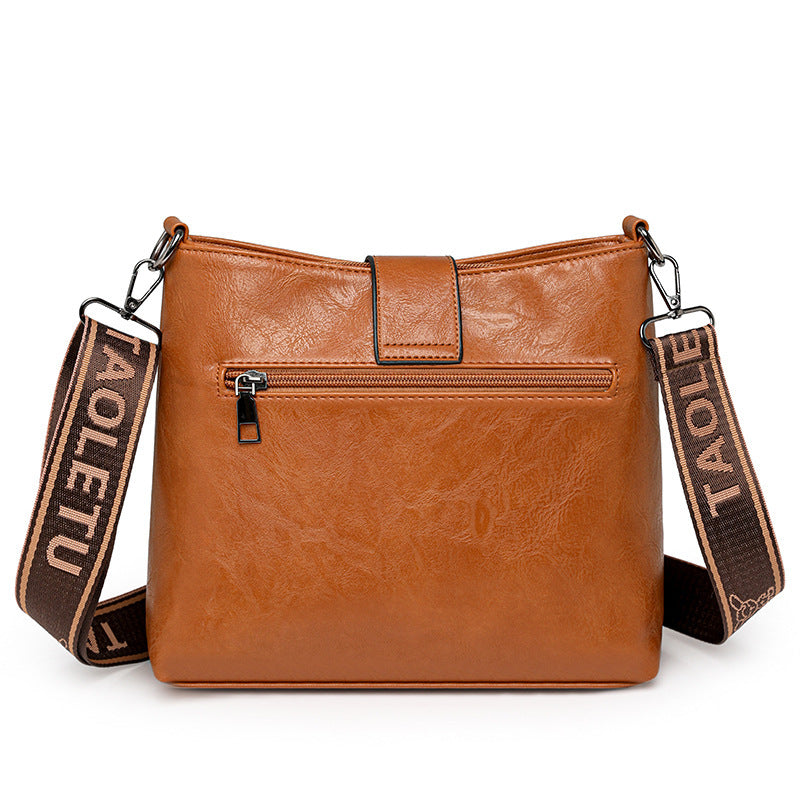 Retro Women's Leisure Bucket Bag Shoulder Messenger Bag