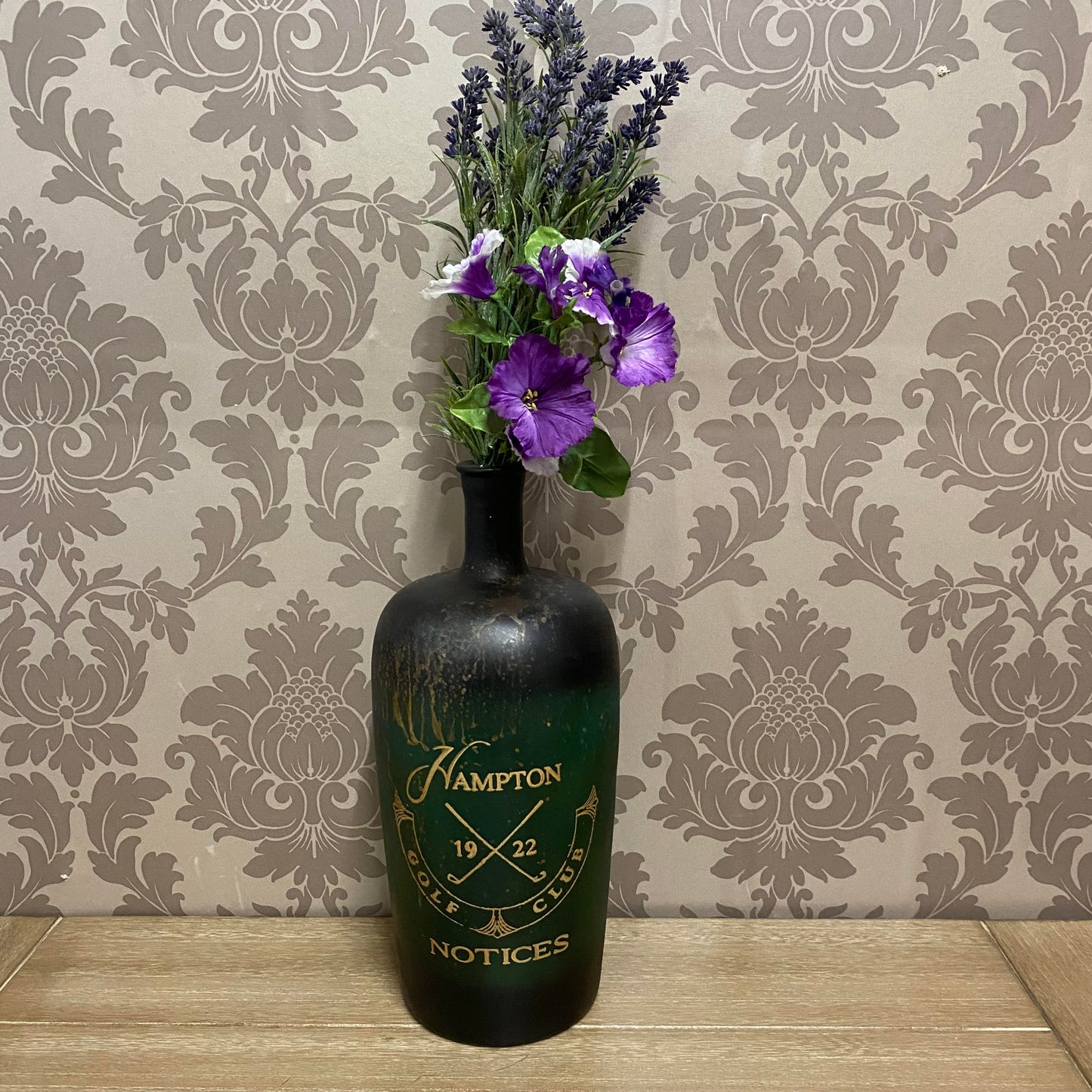 15" GLASS DECORATIVE VASE/BOTTLE