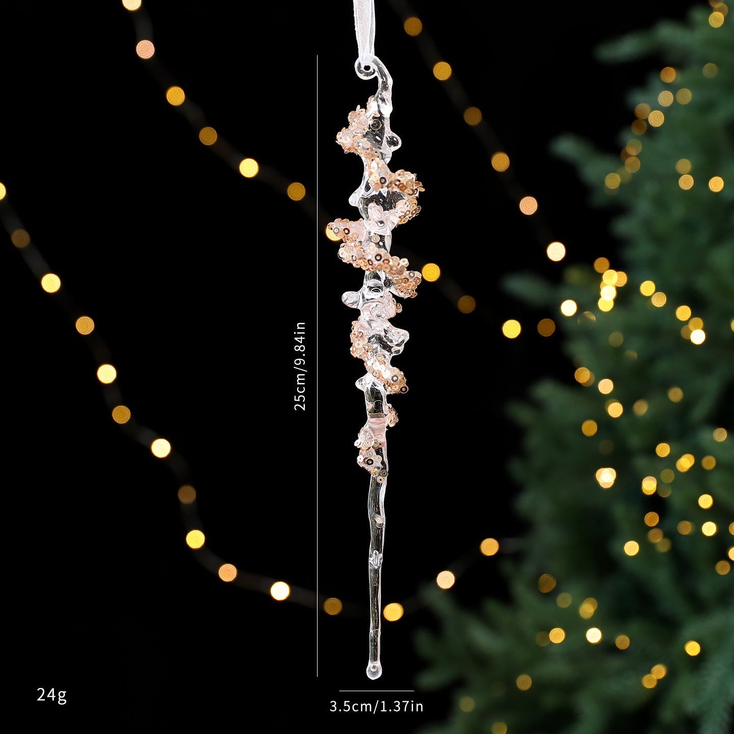 Christmas Decorations Sequined Acrylic Pendant
