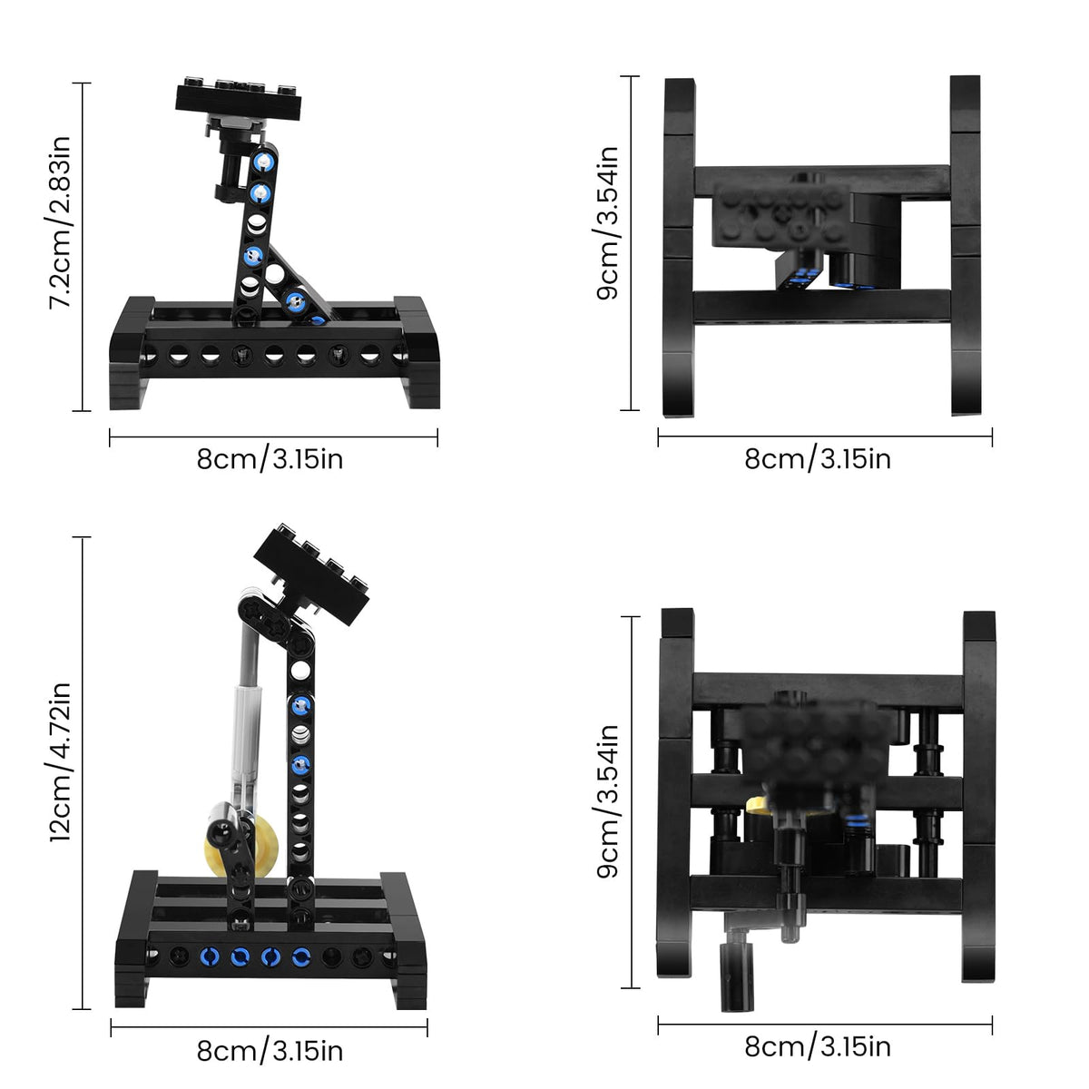 FCEYOUT Display Stand for Lego X-Wing 75301, TIE Bomber 75347, Mando N-1 75325 – Adjustable 2-Pack