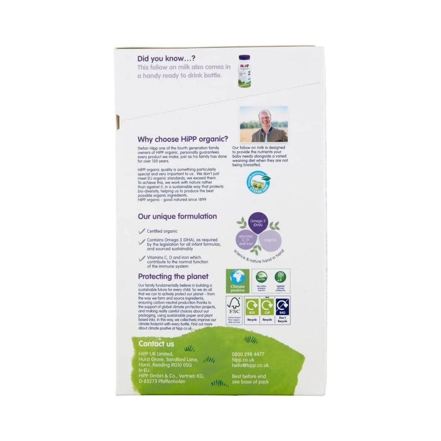 Hipp Organic 2 Follow On Milk Formula 6+ months 800g