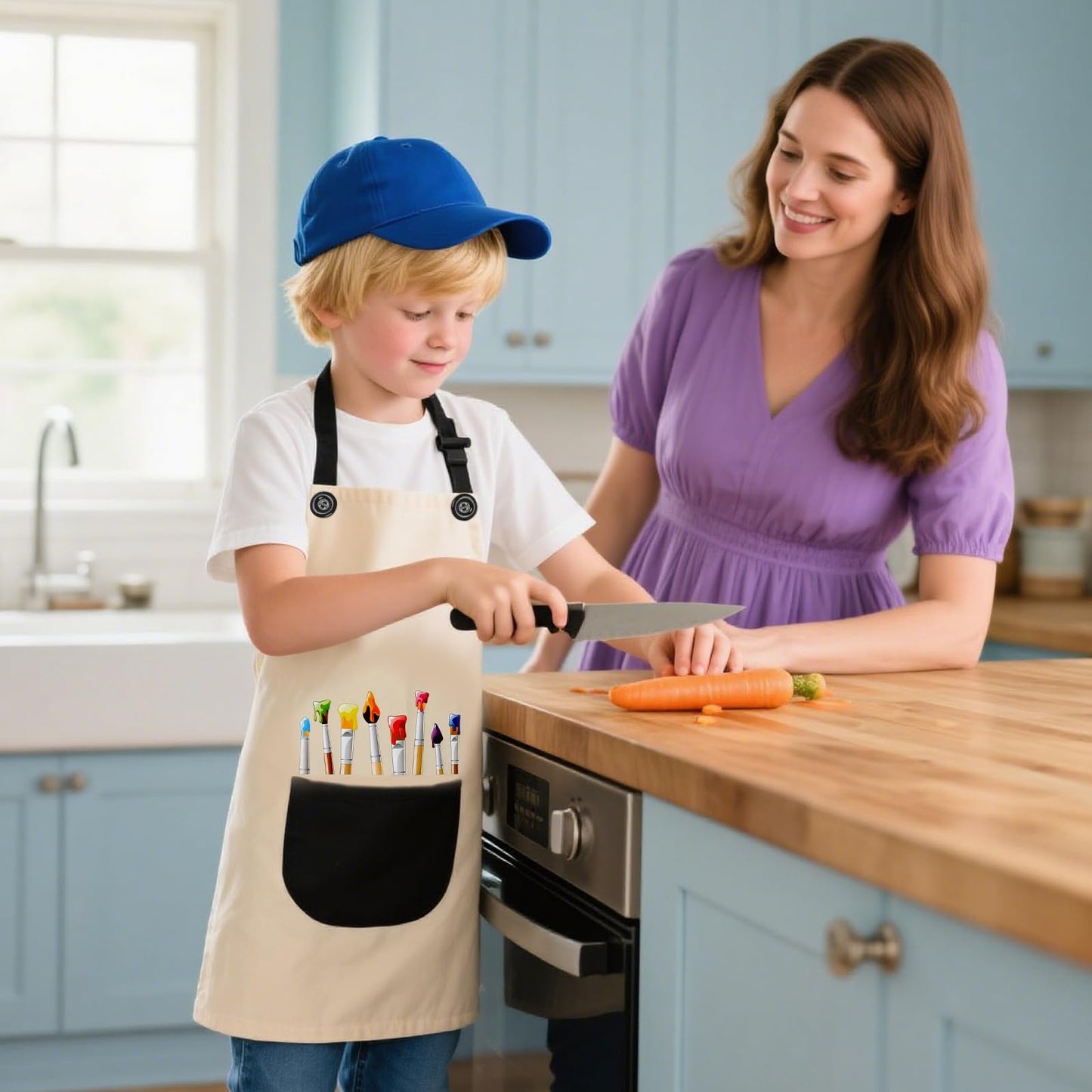 FdcZeyxior 2-Pack Kids Artist Apron | Adjustable Waterproof Painting & Cooking