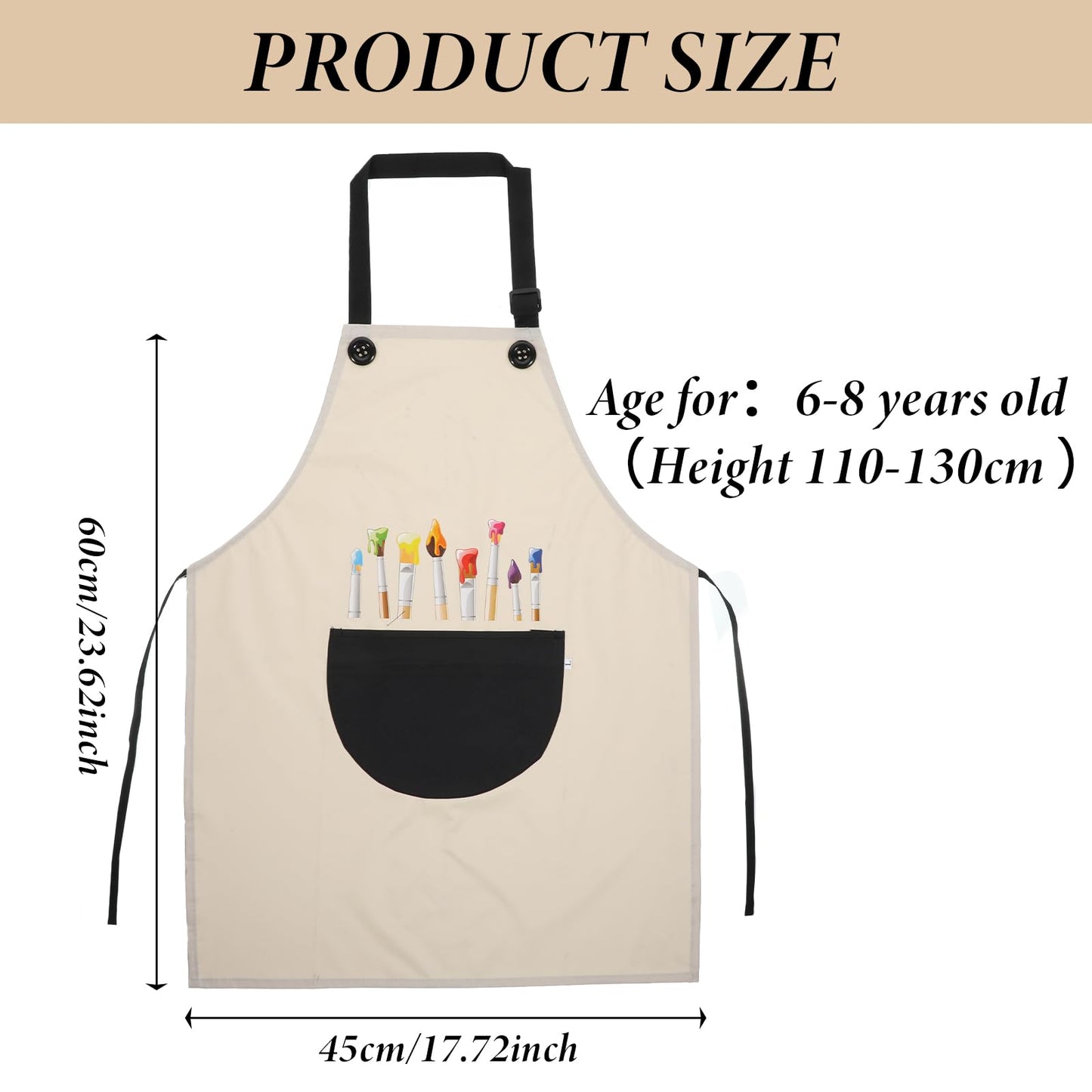 FdcZeyxior 2-Pack Kids Artist Apron | Adjustable Waterproof Painting & Cooking