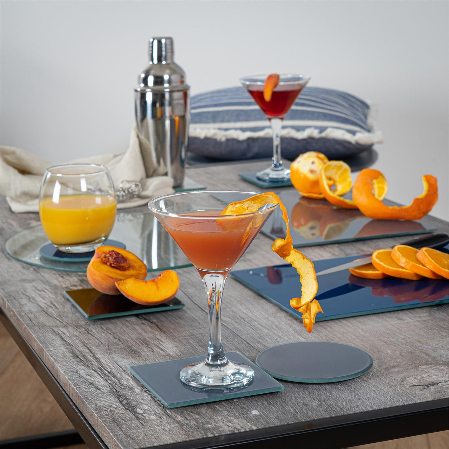 Round Glass Coasters - Pack of Six