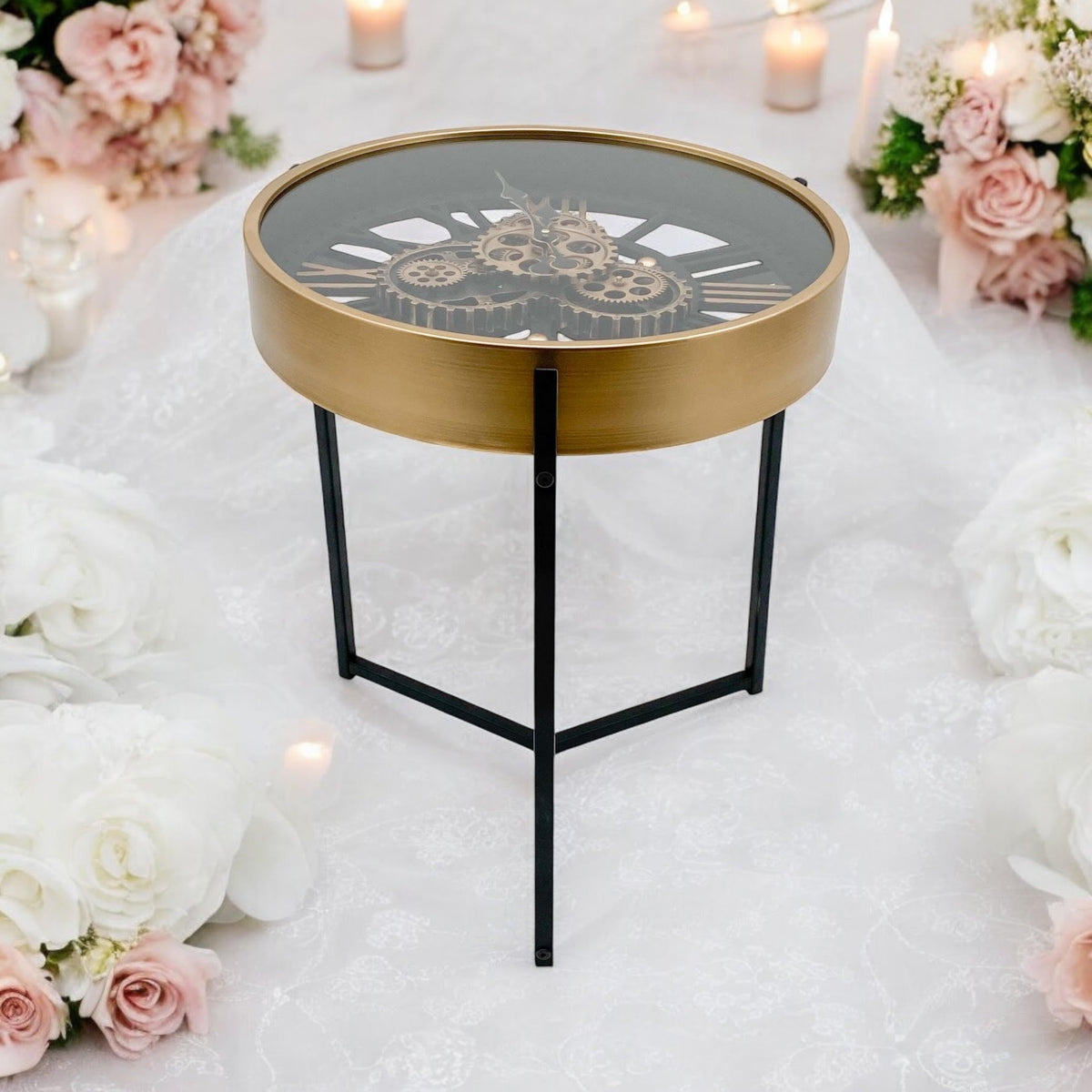 49CM GEAR CLOCK TABLE 49*49*55cm
