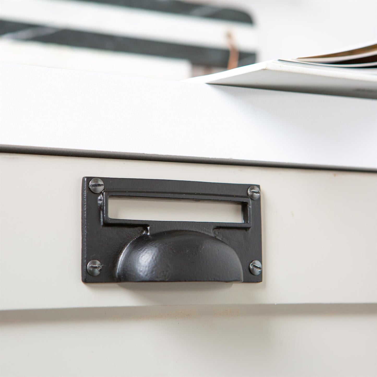 100mm x 50mm Filing Cabinet Cup Handle with Card Frame