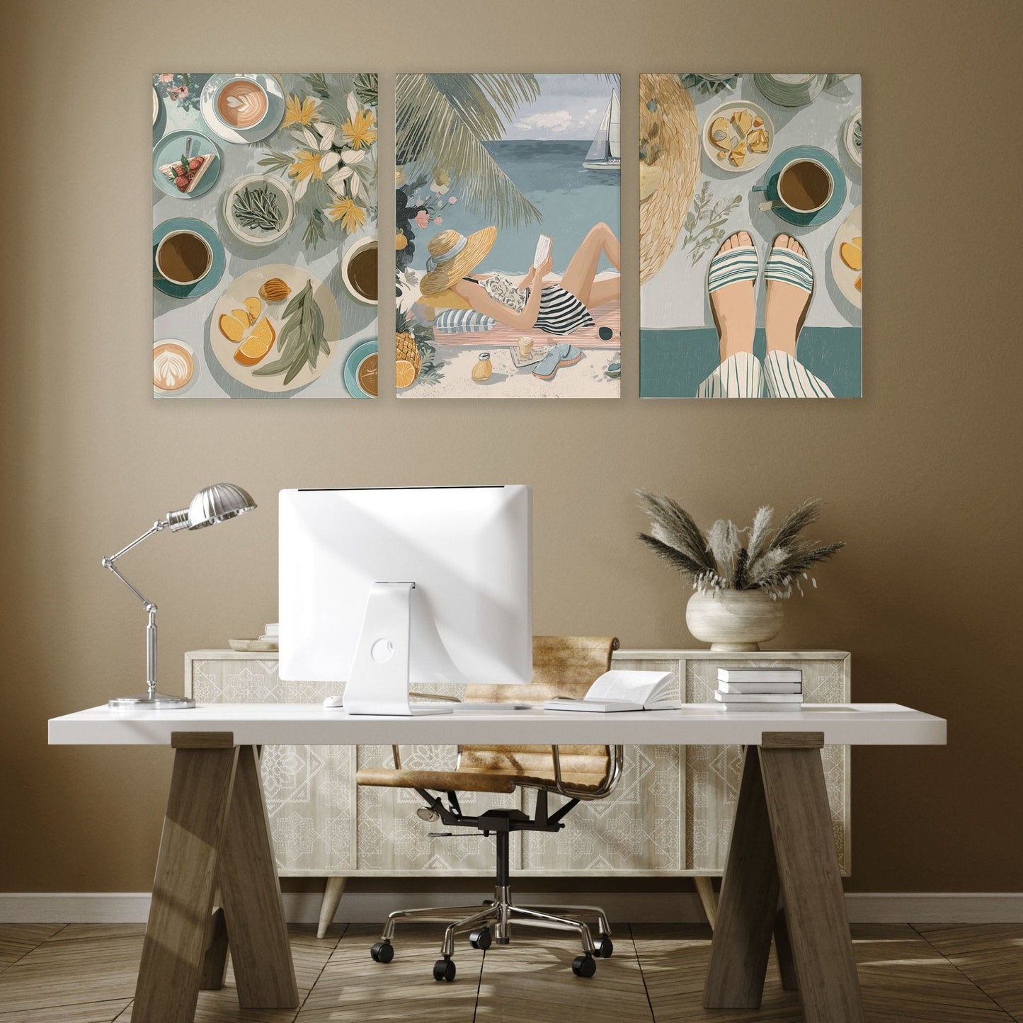 Feature Wall Art | Set of 3 Italian Lifestyle Wall art Prints