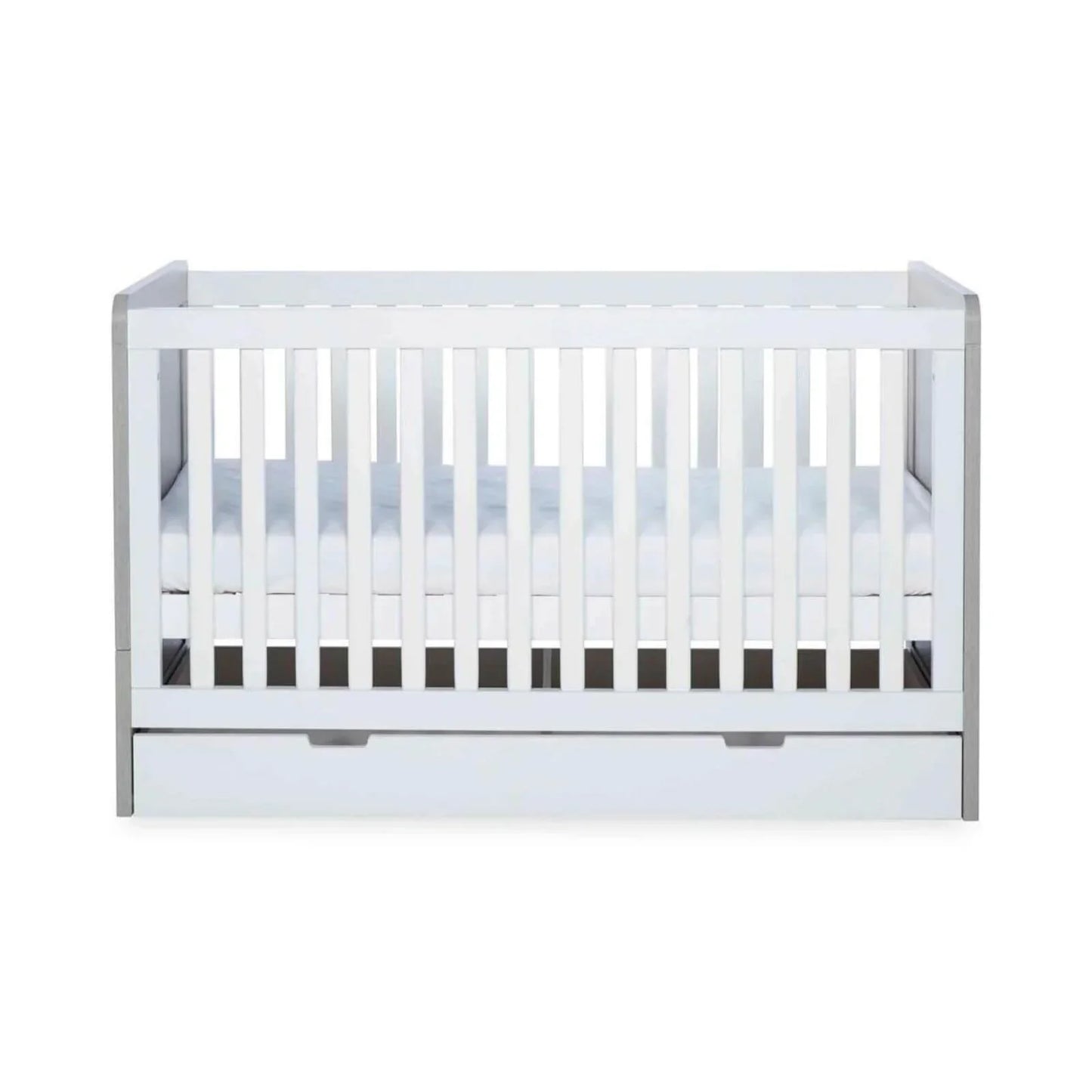 Ickle Bubba Pembrey Furniture Set Under Drawer Ash Grey & White 3 pcs - Premium Sprung Mattress