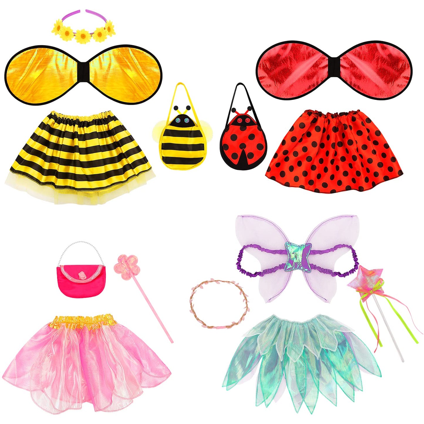 Fedio Dress Up Clothes for Little Girls – Princess Costumes & Trunk Set (Ages 3-6)
