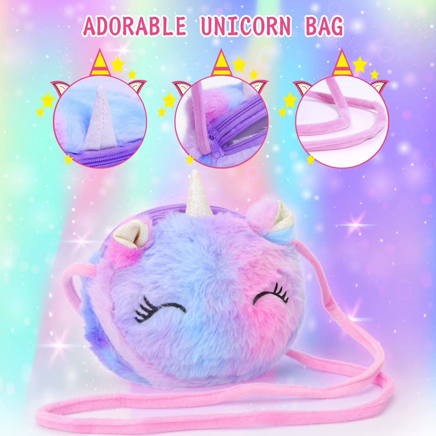 Fedio Princess Dress Up Shoes Set for Girls – 3 Pairs, Capes, Crowns & Unicorn Purse | Pretend Play Gift