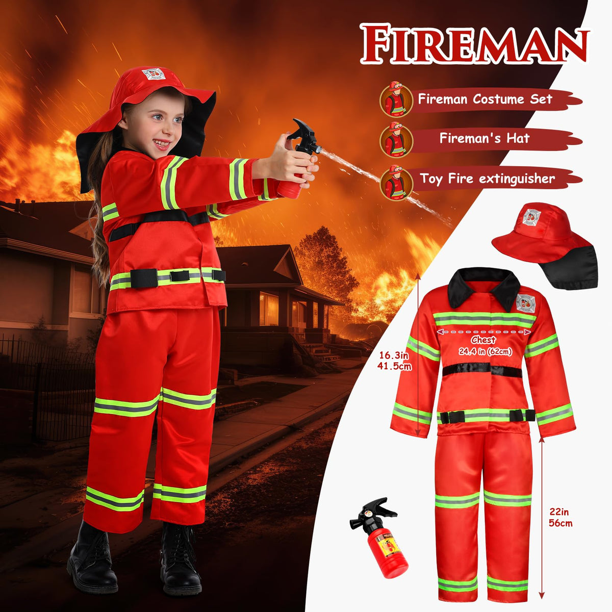 Fedio 14Pcs Toddler Dress Up Set – 4 Costumes for 3–6 Years
